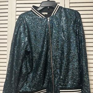 Soprano Blue and Green sequin jacket